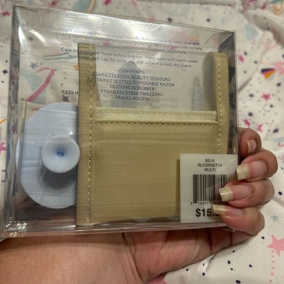 NWT Belk Skincare Tool Set in Beige and Blue - Picture 6 of 9
